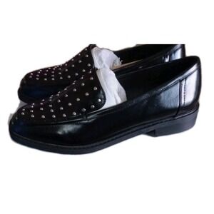 D V Dolce Vita Fran S Women's Black Stud Loafers Flats Size 9